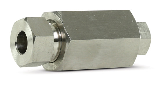 Straight Reducer Coupling, 3/8-in. Female to 9/16-in. Female-Reducer Couplings-AccuStream-AccuStream